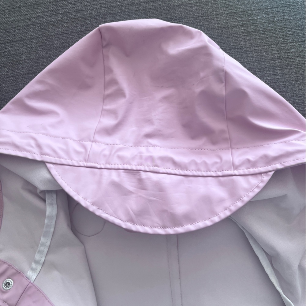 Rains Womens Matte Pink Waterproof Raincoat XXS-XS Preppy Outdoor Relaxed Fit - Picture 14 of 15